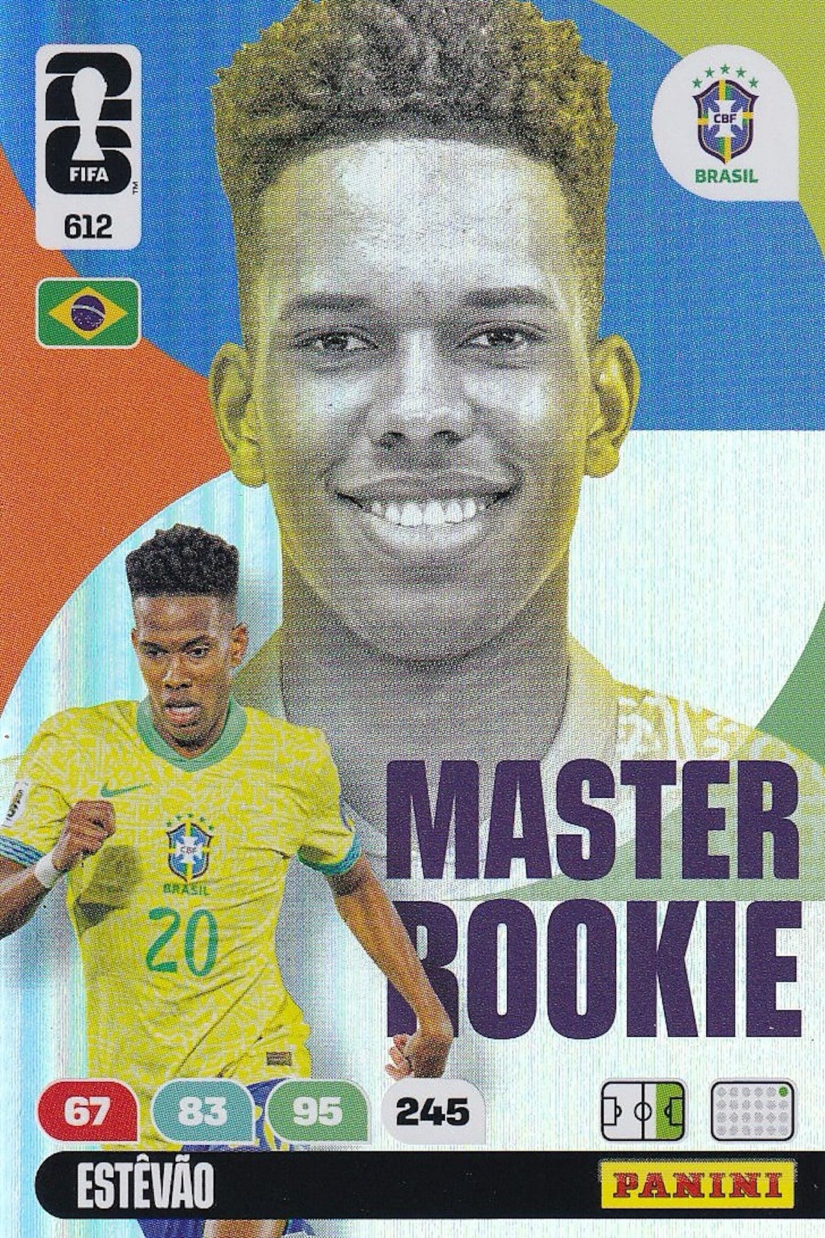 Estevao Master Rookie Card #612 - FIFA WORLD CUP 2026 - Panini Adrenalyn XL - Brazil