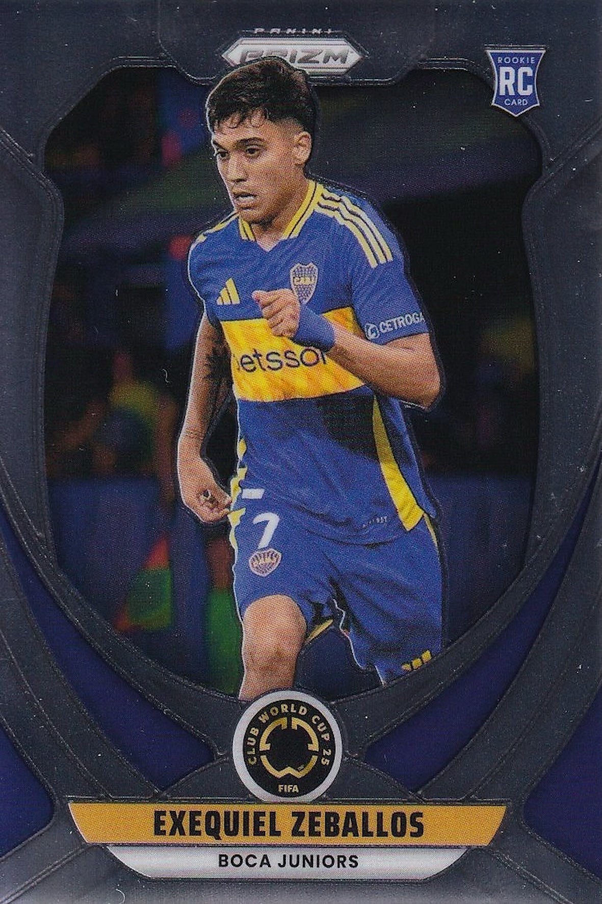 Exequiel Zeballos Rookie (RC) Base Card #38 - Panini Prizm FIFA Club World Cup 25 (2025) - Boca Juniors