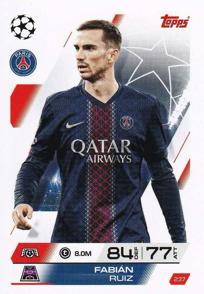 Fabian Ruiz Base Card #237 - Topps Match Attax 25/26 (2025/2026) PSG