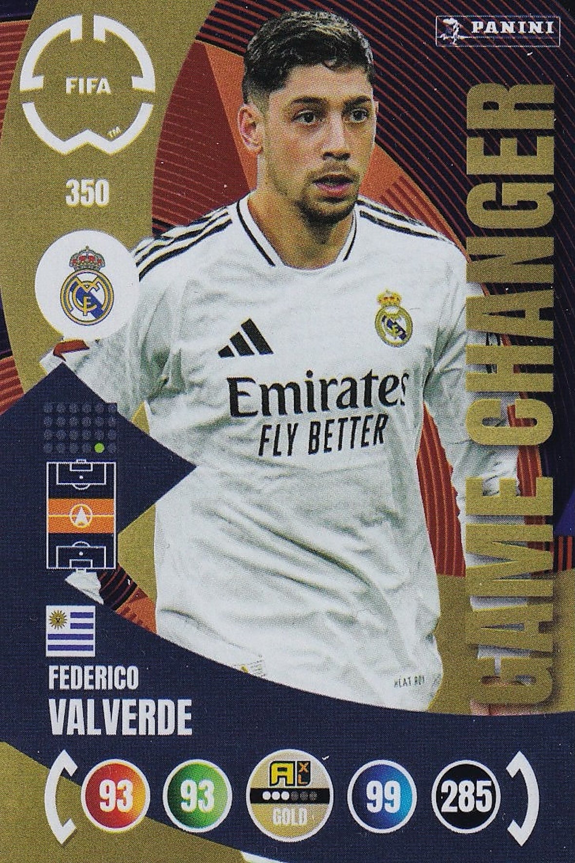 Federico Valverde Game Changer Card #350 - Panini Adrenalyn XL Club World Cup 25 (2025) Real Madrid