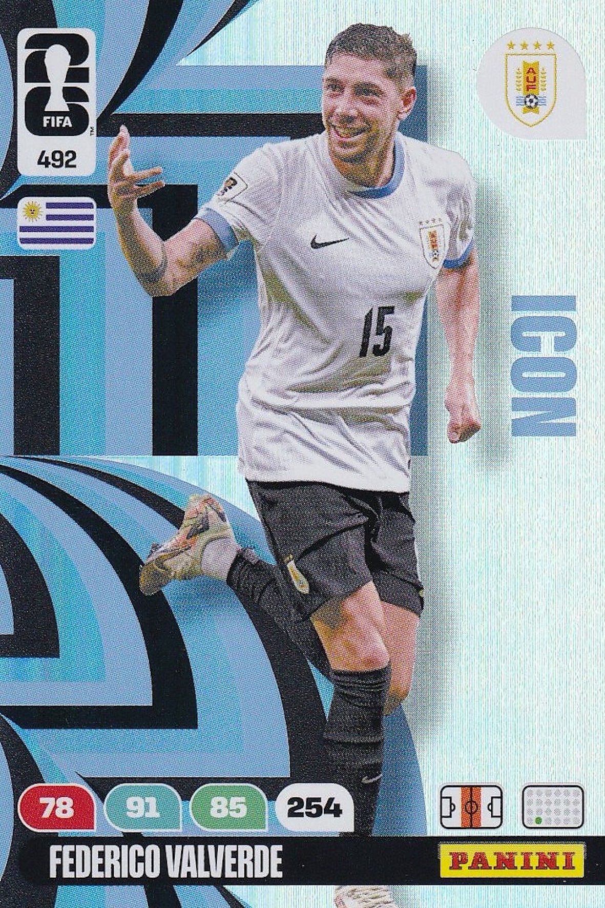 Federico Valverde ICON Card #492 - FIFA WORLD CUP 2026 - Panini Adrenalyn XL - Uruguay