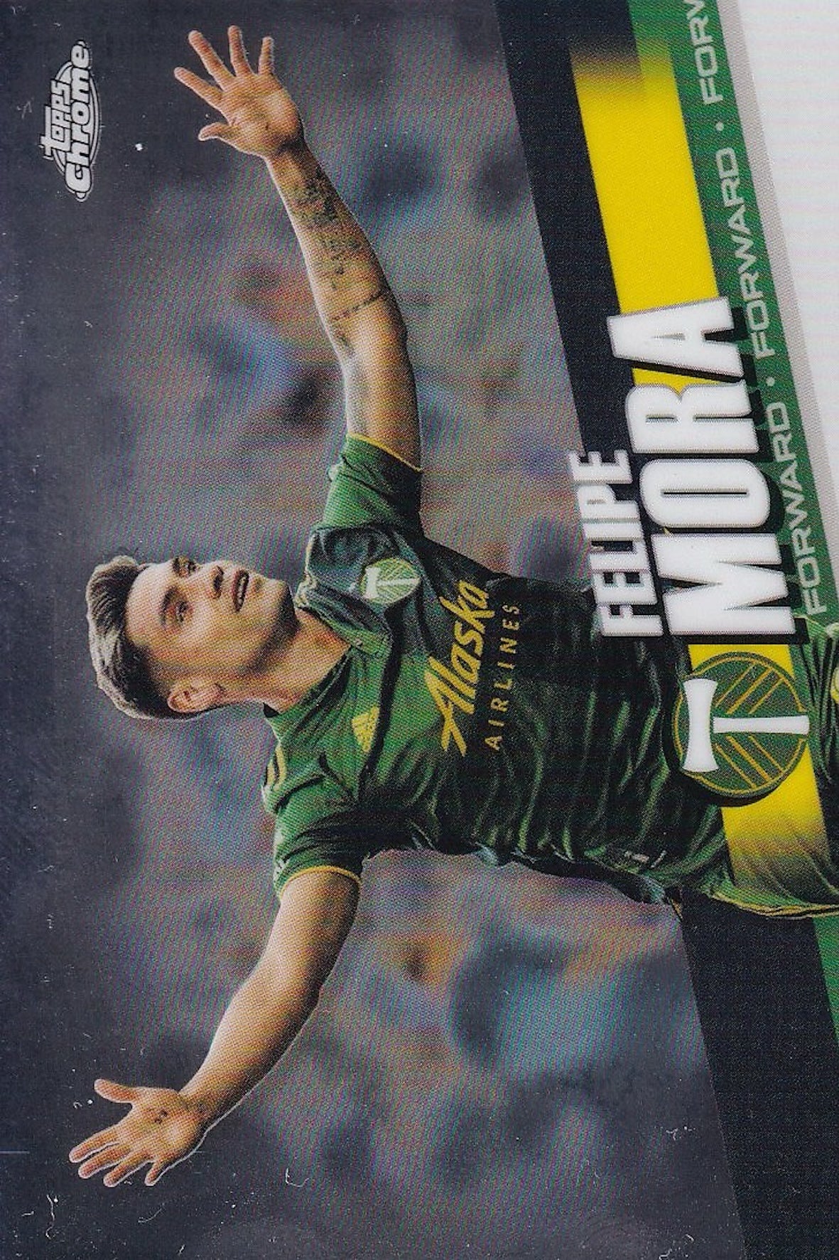 Felipe Mora Base Card #37 - Topps Chrome 2022 MLS - Portland Timbers