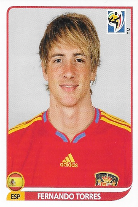 Fernando Torres Panini Sticker Number 580 - South Africa 2010 World Cup (Spain)