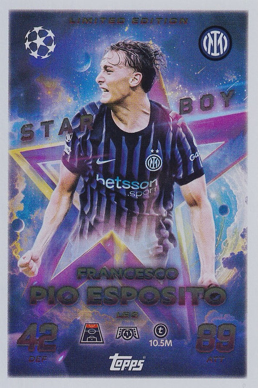 Francesco Pio Esposito Star Boy Limited Edition Card #LE3 - Topps Match Attax 25/26 (2025/2026) 