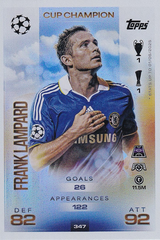 Frank Lampard Cup Champion Card #347 - Topps Match Attax 25/26 (2025/2026) - Chelsea