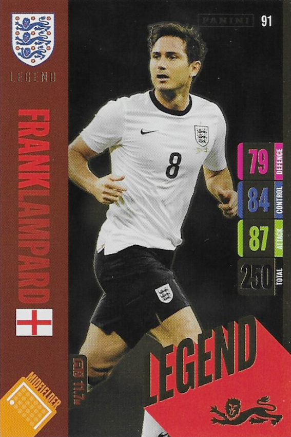 Frank Lampard Legend Card No 91 - Adrenalyn XL England 2024 Tournament Edition by Panini