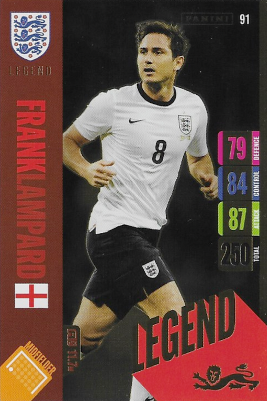 Frank Lampard Legend Card No 91 - Adrenalyn XL England 2024 Tournament Edition by Panini