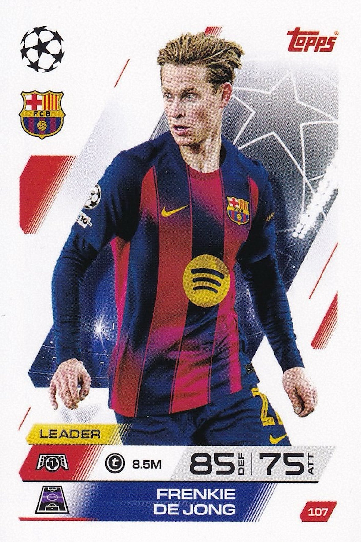 Frenkie de Jong Base Card #107 - Topps Match Attax 25/26 (2025/2026) FC Barcelona