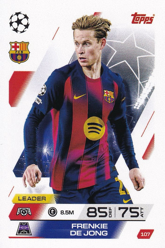 Frenkie de Jong Base Card #107 - Topps Match Attax 25/26 (2025/2026) FC Barcelona