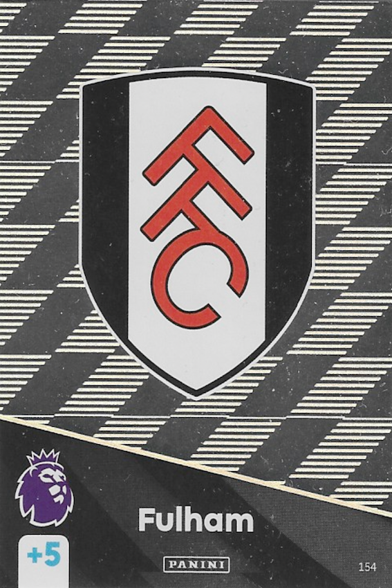 Fulham Club Crest Card No #154 - Panini Adrenalyn XL 2025 Premier League