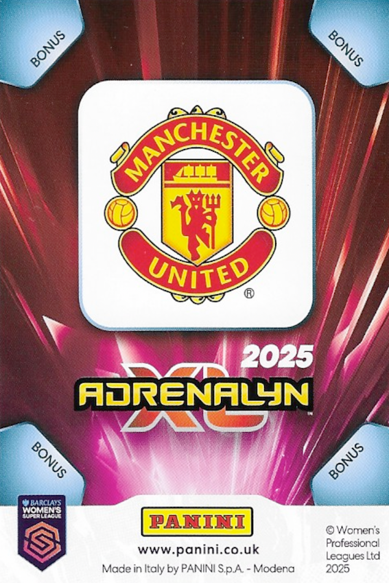 WSL 2025 Full Set of Manchester United Base Cards (Panini)