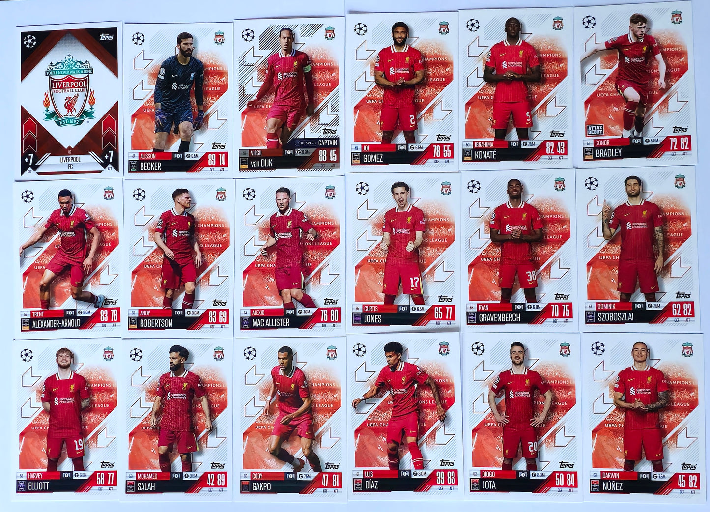 Liverpool football cards