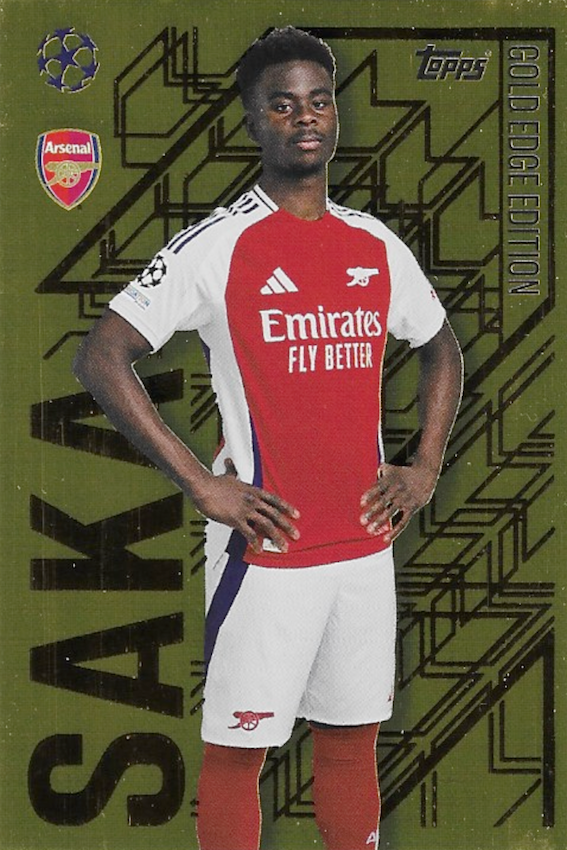 Bukayo Saka Gold Edge Edition Card Number GE3 - Topps Match Attax 2024/2025 (24/25) Arsenal