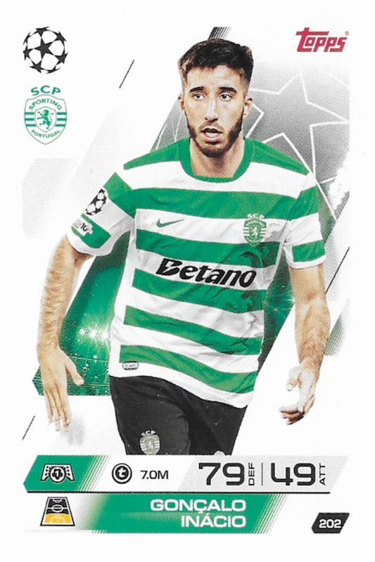 Goncalo Inacio Base Card #202 - Topps Match Attax 25/26 (2025/2026) Sporting CP