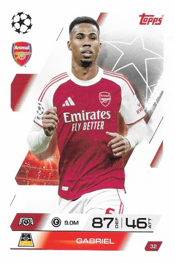 Gabriel Base Card #32 - Topps Match Attax 25/26 (2025/2026) Arsenal