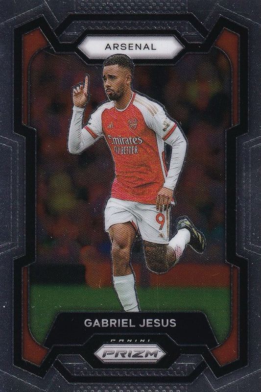 Gabriel Jesus Base Card #30 - Panini Prizm Premier League 2023-24 - Arsenal FC