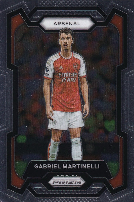 Gabriel Martinelli Base Card #25 - Panini Prizm Premier League 2023-24 - Arsenal FC