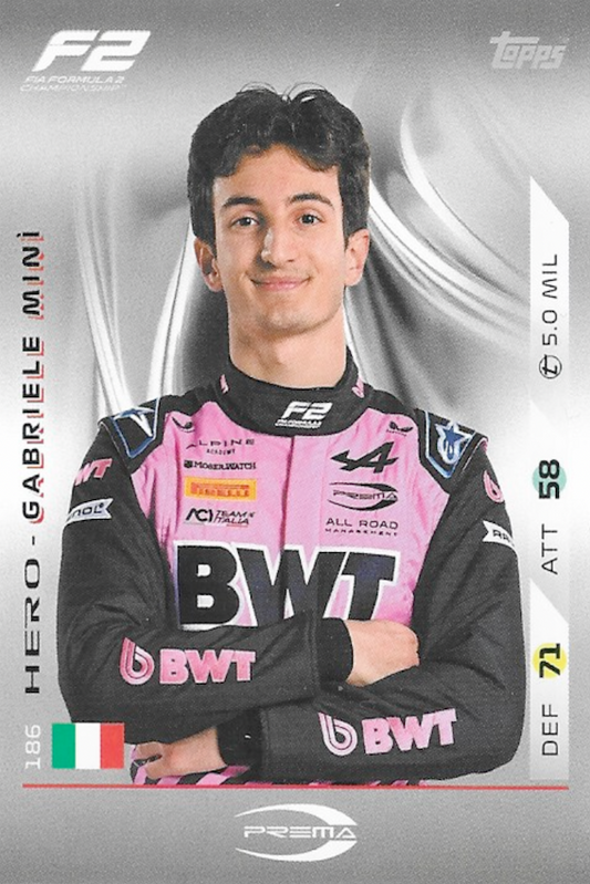 Gabriele Mini (F2 Teams) Card #186 - Topps F1 Turbo Attax 2025