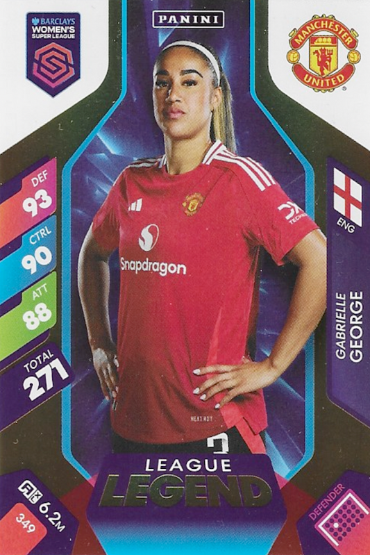 Gabrielle George League Legend Card #349 - WSL 2025 Women's Super League Panini Adrenalyn XL