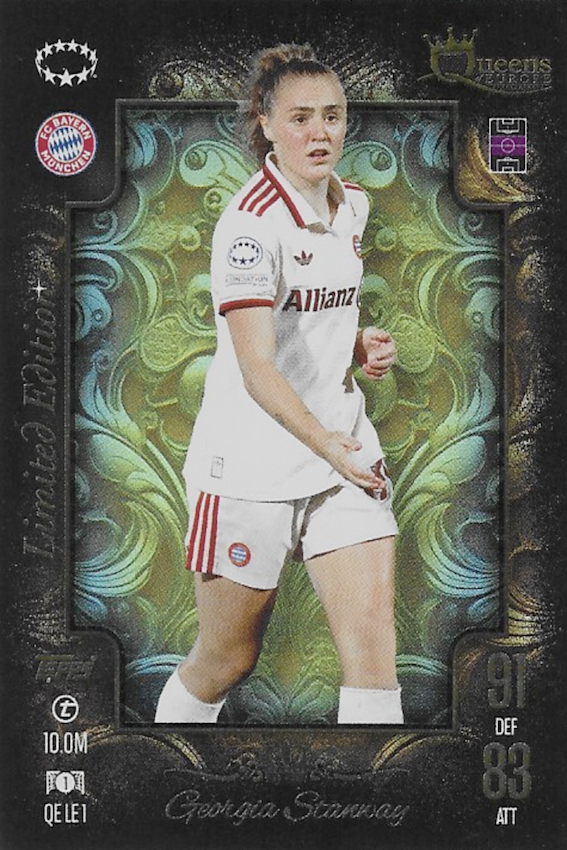 Georgia Stanway Limited Edition Card - Queens of Europe, QE LE1 - Topps Match Attax 2024/2025 (24/25)