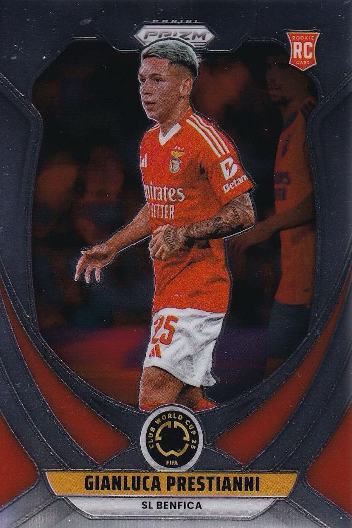 Gianluca Prestianni Rookie (RC) Base Card #184 - Panini Prizm FIFA Club World Cup 25 (2025) - SL Benfica