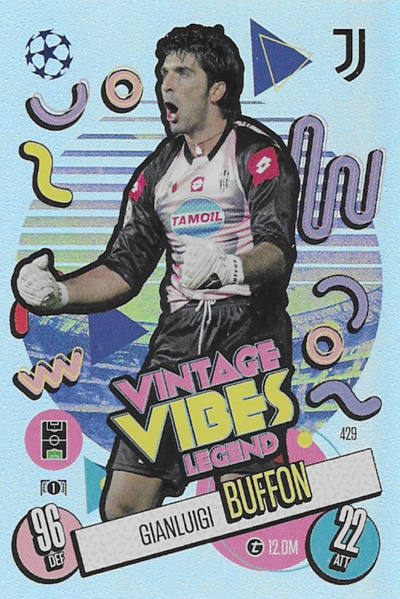 Gianluigi Buffon Vintage Vibes Legend Card No 429 - Topps Match Attax 2024/25 1st Edition