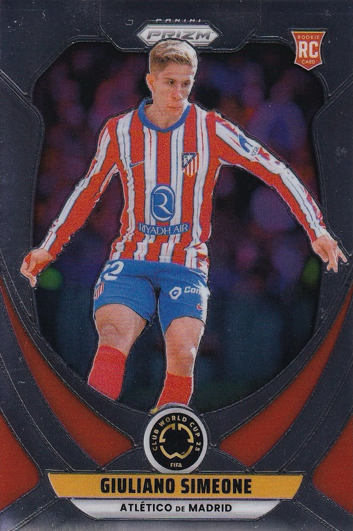 Giuliano Simeone Base Rookie (RC) Card #22 - Panini Prizm FIFA Club World Cup 25 (2025) - Atlético Madrid