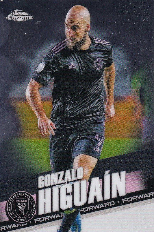Gonzalo Higuaín Base Card #61 - Topps Chrome MLS 2022 - Inter Miami CF
