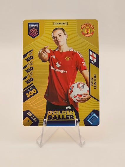 Grace Clinton GOLDEN BALLER Card #6 - Panini WSL 2025 Adrenalyn XL Man UTD MINT