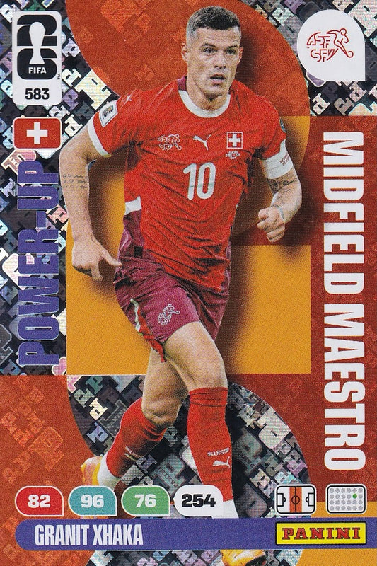 Granit Xhaka Power Up Midfield Maestro Card #583 - FIFA WORLD CUP 2026 - Panini Adrenalyn XL - Switzerland