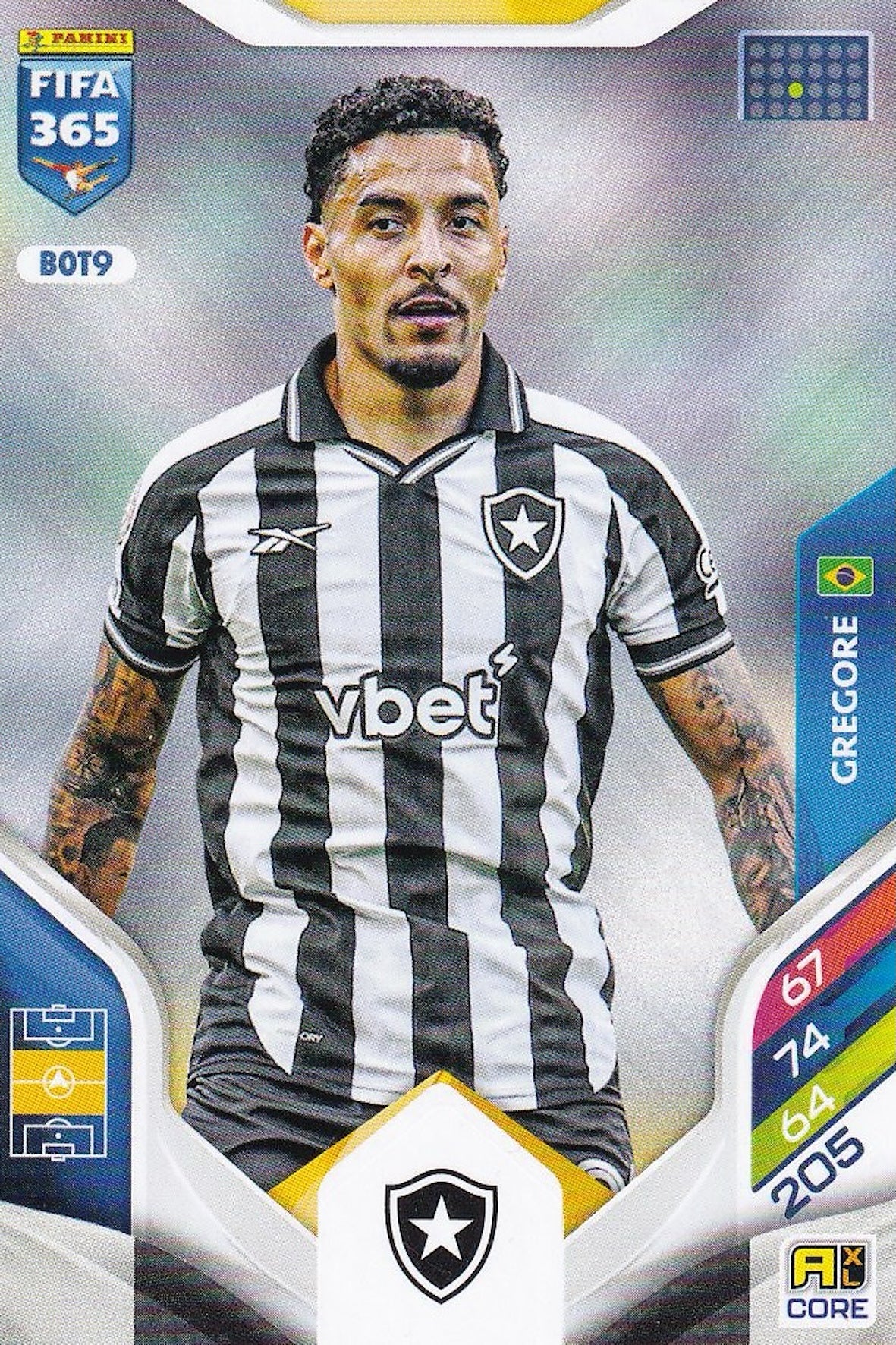 Gregore Base Card #BOT9 - Panini FIFA 365 Adrenalin XL 2026