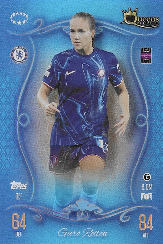 Guro Reiten QE1 Queens of Europe Blue Card - Topps Match Attax 2024/2025 UWCL