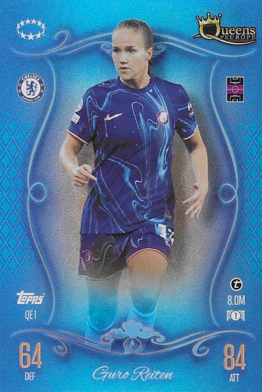 Guro Reiten QE1 Queens of Europe Blue Card - Topps Match Attax 2024/2025 UWCL
