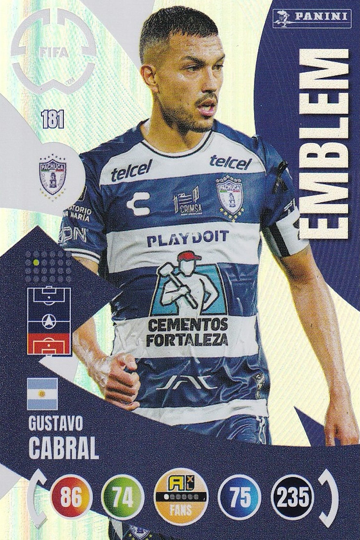 Gustavo Cabral Emblem Card #181 - Panini Adrenalyn XL Club World Cup 25 (2025)