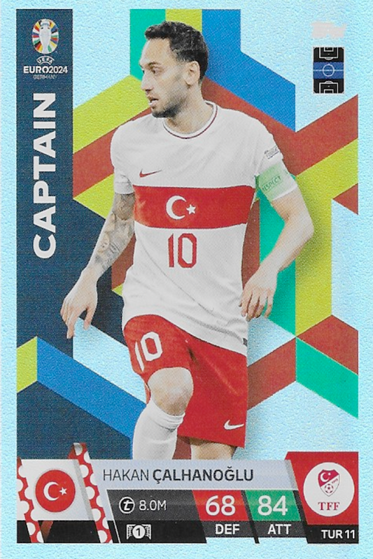 Hakan Calhanoglu Captain Card No #TUR 11 - Topps Match Attax Euro 2024