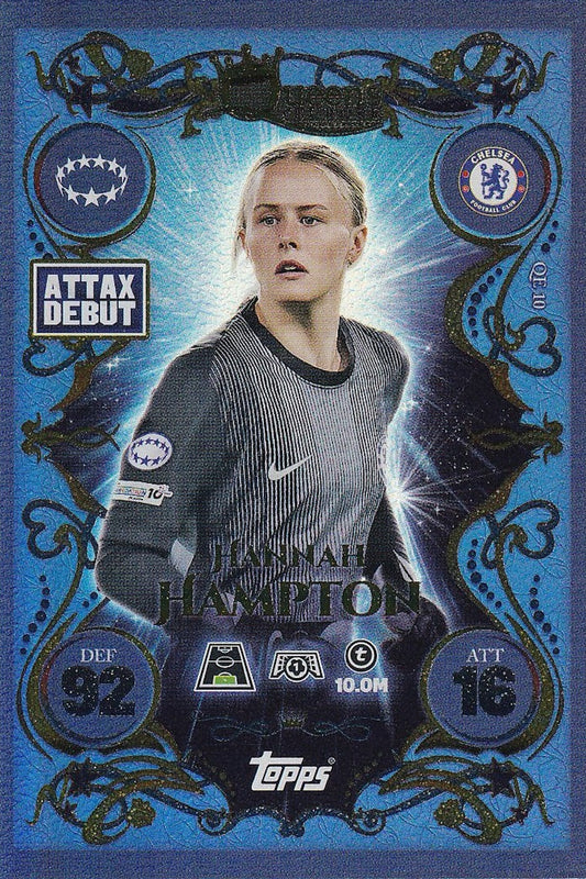 Hannah Hampton Queens of Europe Card #QE10 - Topps Match Attax 25/26 (2025/2026) Chelsea