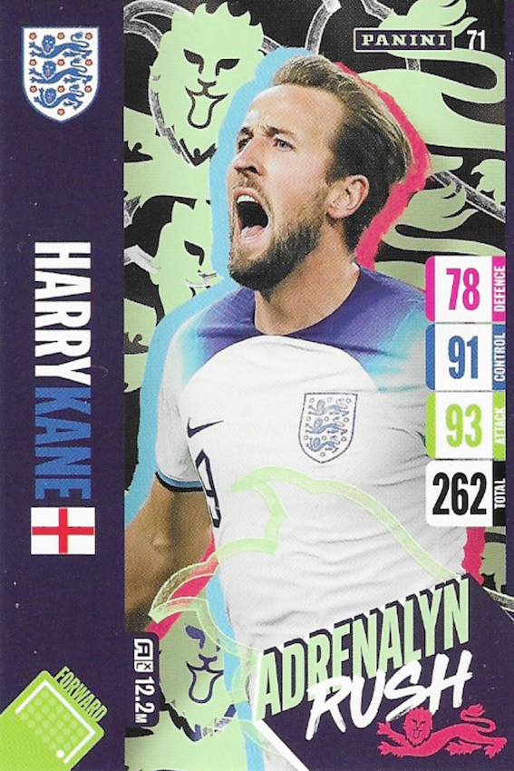 Harry Kane Adrenalyn Rush Card Number #71 - Adrenalyn XL 2024 England Tournament Edition by Panini