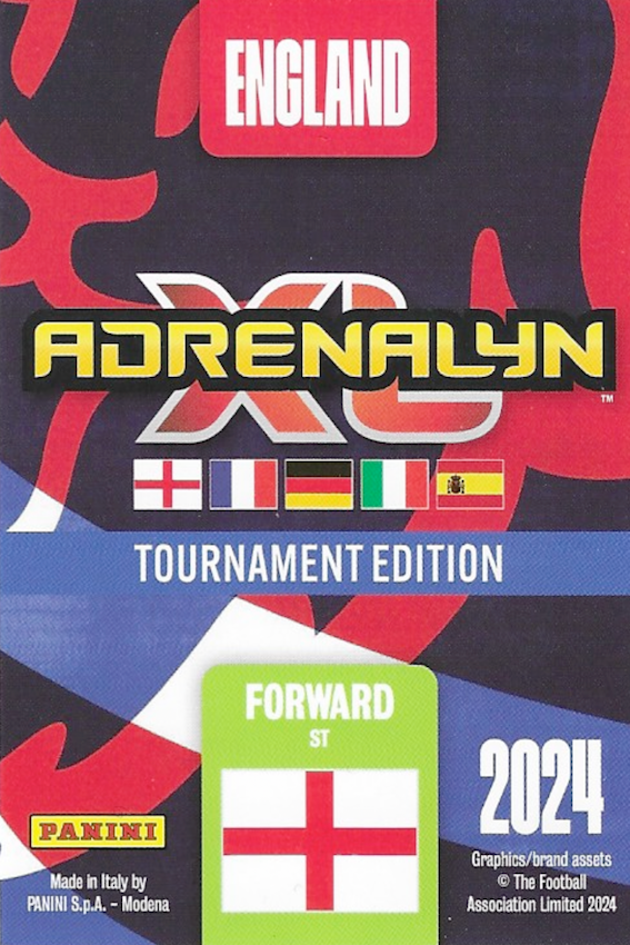 Harry Kane Base Card Number 61 - Adrenalyn XL 2024 Tournament Edition by Panini (Back of card)