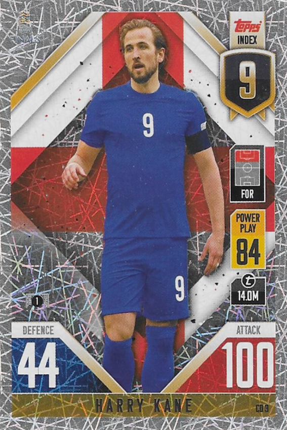 Harry Kane CD 9 Card - Topps Match Attax 101 Nations League 2022/2023 (England)