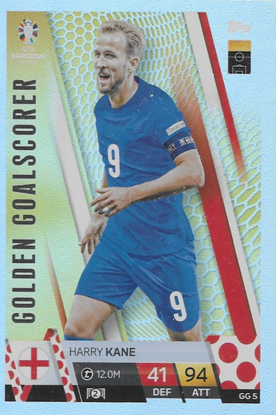 Harry Kane Golden Goalscorer GG5 Card - Topps Match Attax EURO 2024