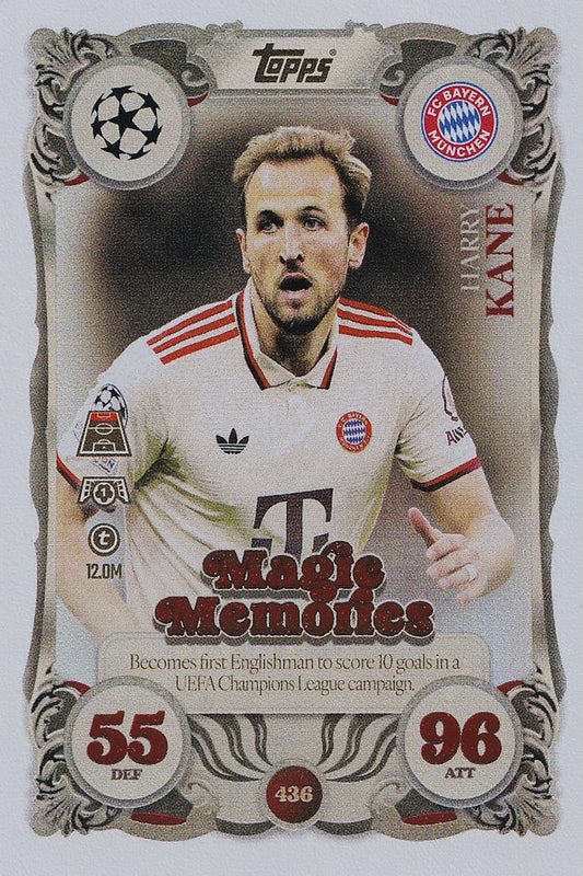Harry Kane Magic Memories Card #436 - Topps Match Attax 25/26 (2025/2026) Bayern Munich