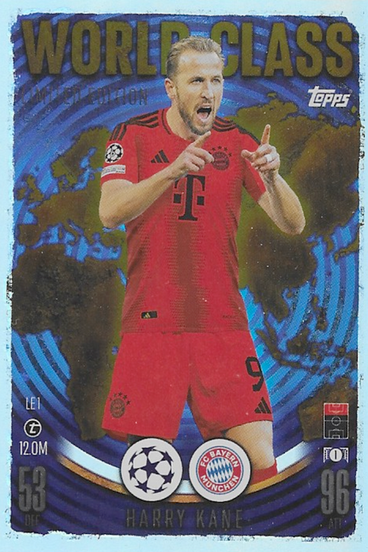 Harry Kane World Class Limited Edition Card No #LE1 - Topps Match Attax 2024/2025