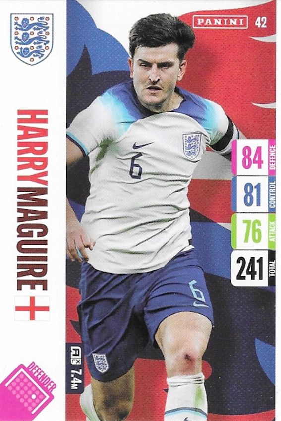 Harry Maguire Base Card No #42 - Adrenalyn XL England 2024 Tournament Edition by Panini