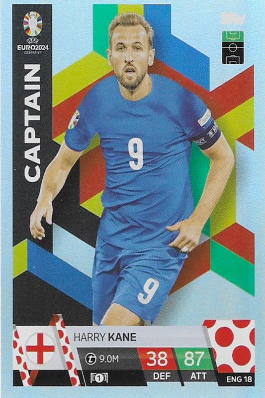 Harry Kane England Captain Trading Card - Match Attax EURO 2024