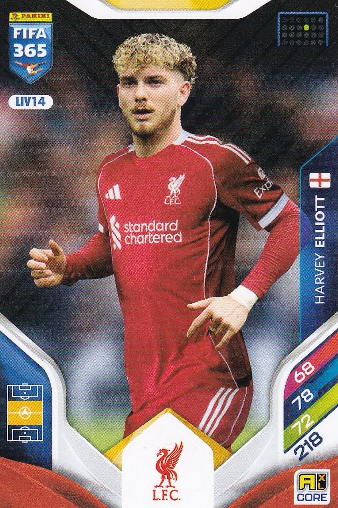 Harvey Elliot Base Card #LIV14 - Panini Adrenalyn XL FIFA 365 2026