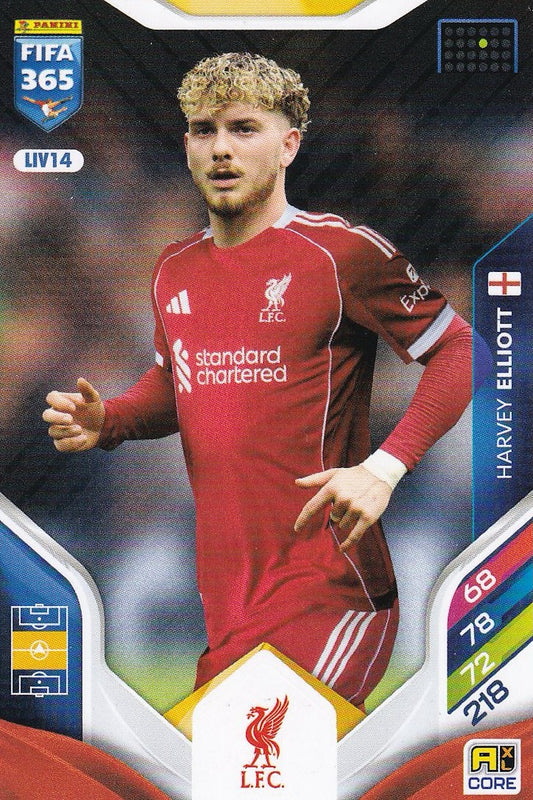 Harvey Elliot Base Card #LIV14 - Panini Adrenalyn XL FIFA 365 2026