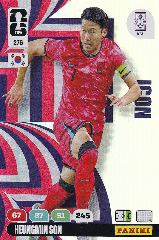 HeungMin Son Icon Card #276 - FIFA 2026 World Cup - Panini Adrenalyn XL - South Korea