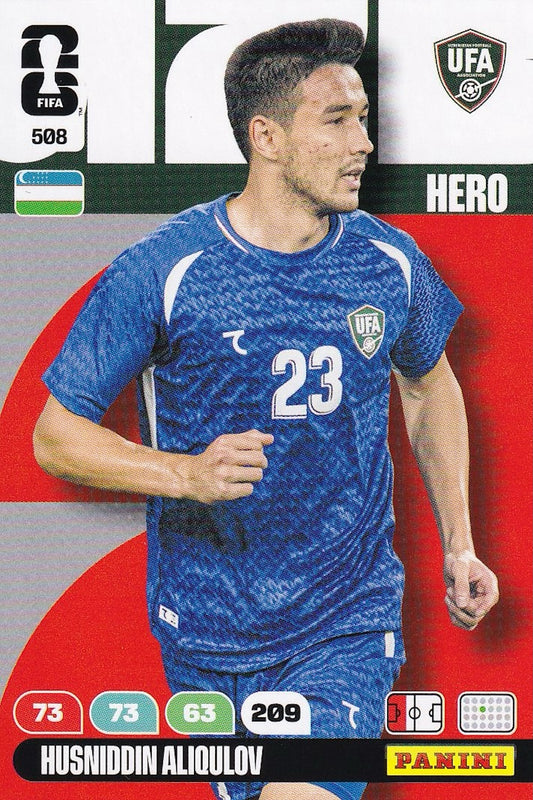 Husniddin Aliqulov Hero Base Card #508 - FIFA WORLD CUP 2026 - Panini Adrenalyn XL