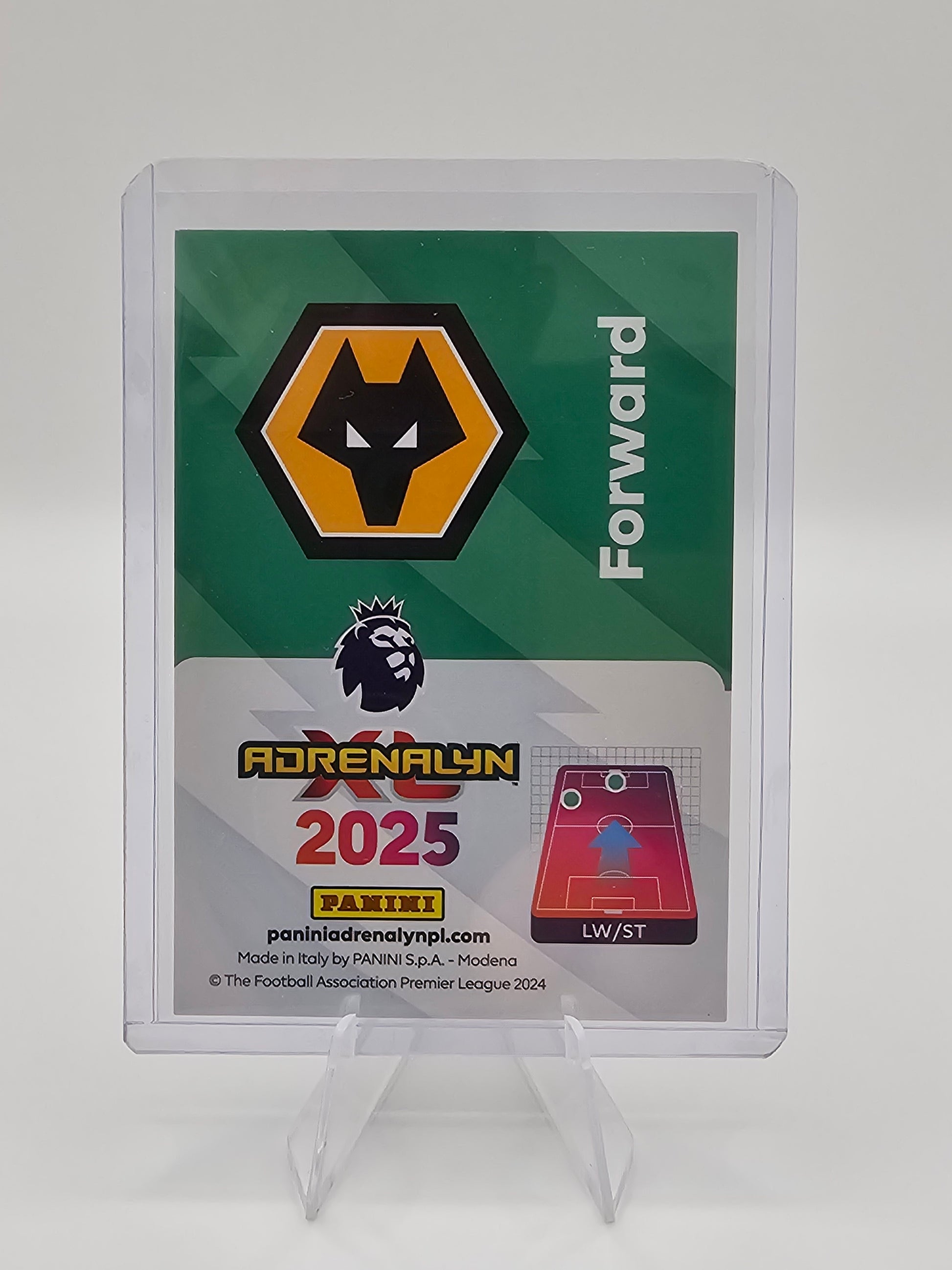 Hwang Hee-Chan Limited Edition Card - Adrenalyn XL 2025 Premier League (Panini) - Wolverhampton Wanderers - rear of card