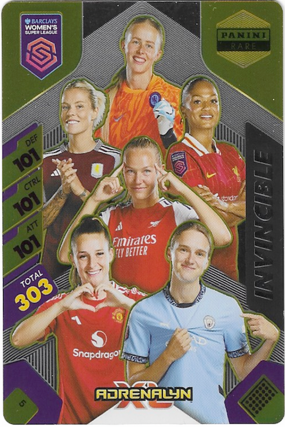 INVINCIBLE Rare Panini Card #5 - 2025 Adrenalyn XL Women's Super League (WSL)